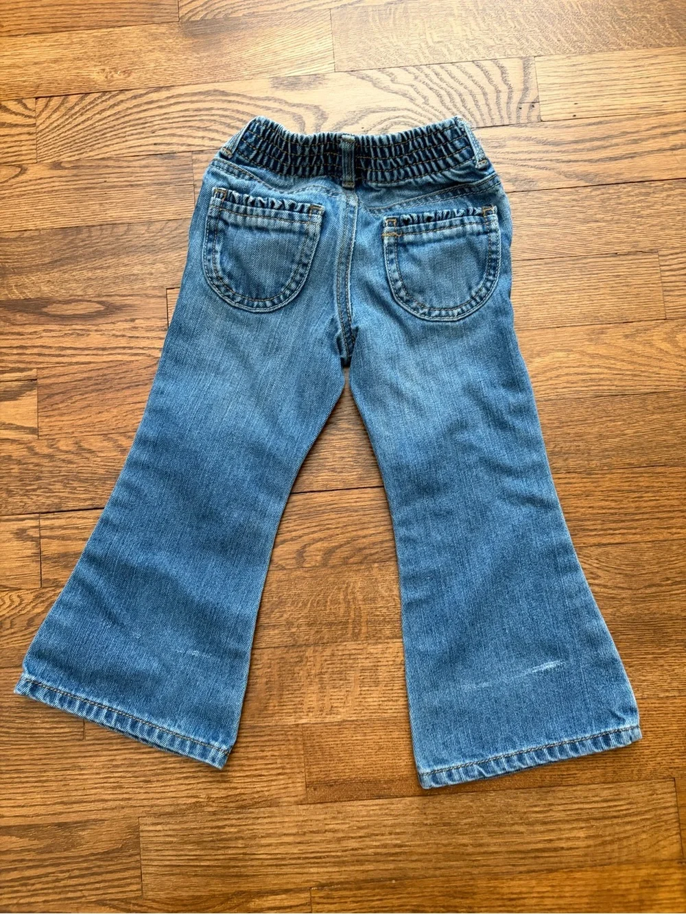 OshKosh B'gosh Toddler Size 2 Embroidered Denim Flared Jeans Butterfly Pink